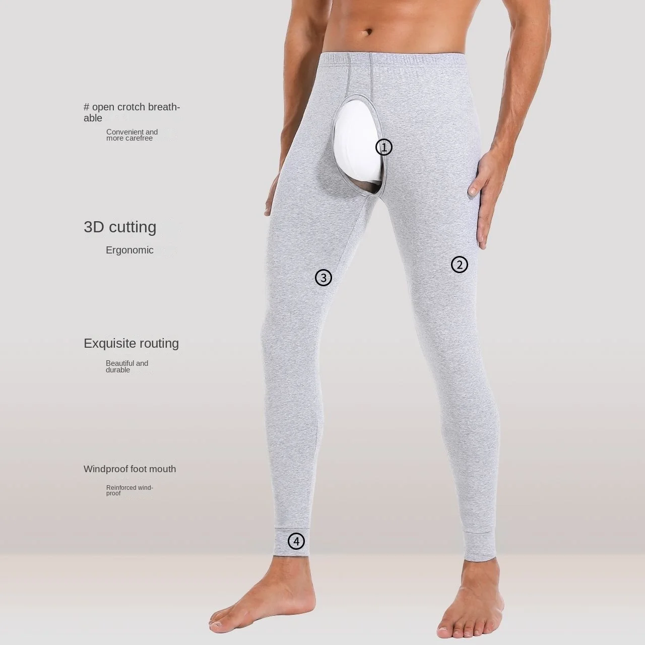 Open Crotch Long Johns Men's -Keeping Pants Cotton Thin Leggings Trendy Tight Long Johns Men's Cotton-Woolen Trouser Pants
Open Crotch Long Johns Men's -Keeping Pants Cotton Thin Leggings Trendy Tight Long Johns Men's Cotton-Woolen Trouser Pants