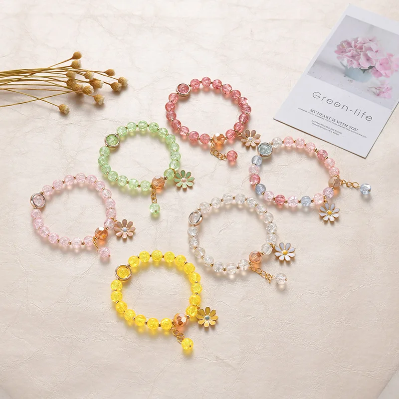 Fashion Crystal Bracelet Female Pink Crystal Sun Flower Sister Girlfriend Student Handwear Small Daisy Bracelet for Women Gifts
Fashion Crystal Bracelet Female Pink Crystal Sun Flower Sister Girlfriend Student Handwear Small Daisy Bracelet for Women Gifts