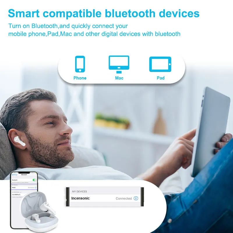 Wireless Bluetooth Hearing Aids Rechargeable Hearing Aid Wireless Sound Amplifier For Deafness APP Control High Quality Earphon
Wireless Bluetooth Hearing Aids Rechargeable Hearing Aid Wireless Sound Amplifier For Deafness APP Control High Quality Earphon