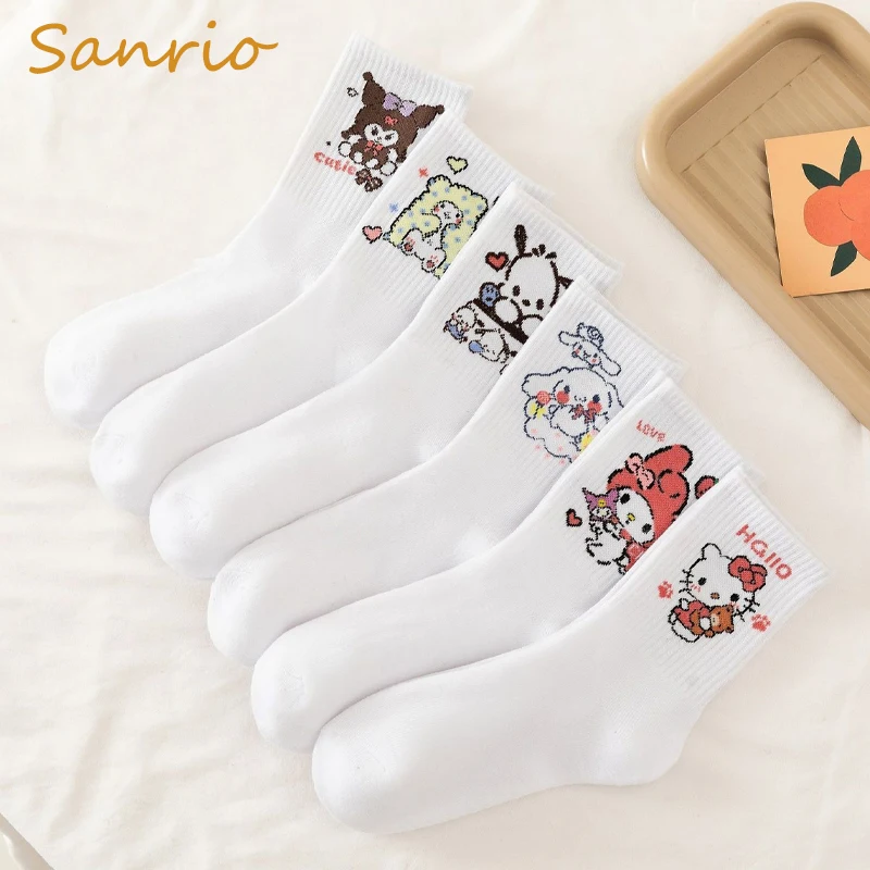 Носки Sanrio Kuromi Cinnamoroll Pachacco, носки до середины икры, модные Универсальные спортивные носки для девочек, удобные носки
Носки Sanrio Kuromi Cinnamoroll Pachacco, носки до середины икры, модные Универсальные спортивные носки для девочек, удобные носки