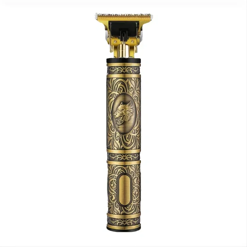 T9-Bronze Wolf Head Hair Clippers For Men Professional Hair Trimmer Zero Gapped T-Blade Trimmer Cordless Rechargeable Edgers Cli 
T9-Bronze Wolf Head Hair Clippers For Men Professional Hair Trimmer Zero Gapped T-Blade Trimmer Cordless Rechargeable Edgers Cli