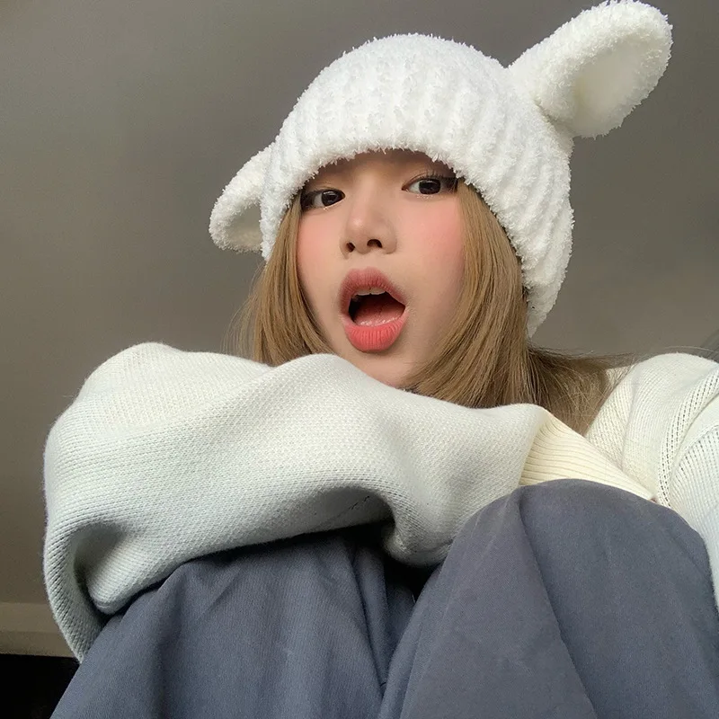 Coral Velvet Winter Hat Cute Sheep Ear Hats Women Soft Skin-friendly Bonnet Warm Casual Bonnets Solid Beanie Unisex Plush Hats
Coral Velvet Winter Hat Cute Sheep Ear Hats Women Soft Skin-friendly Bonnet Warm Casual Bonnets Solid Beanie Unisex Plush Hats