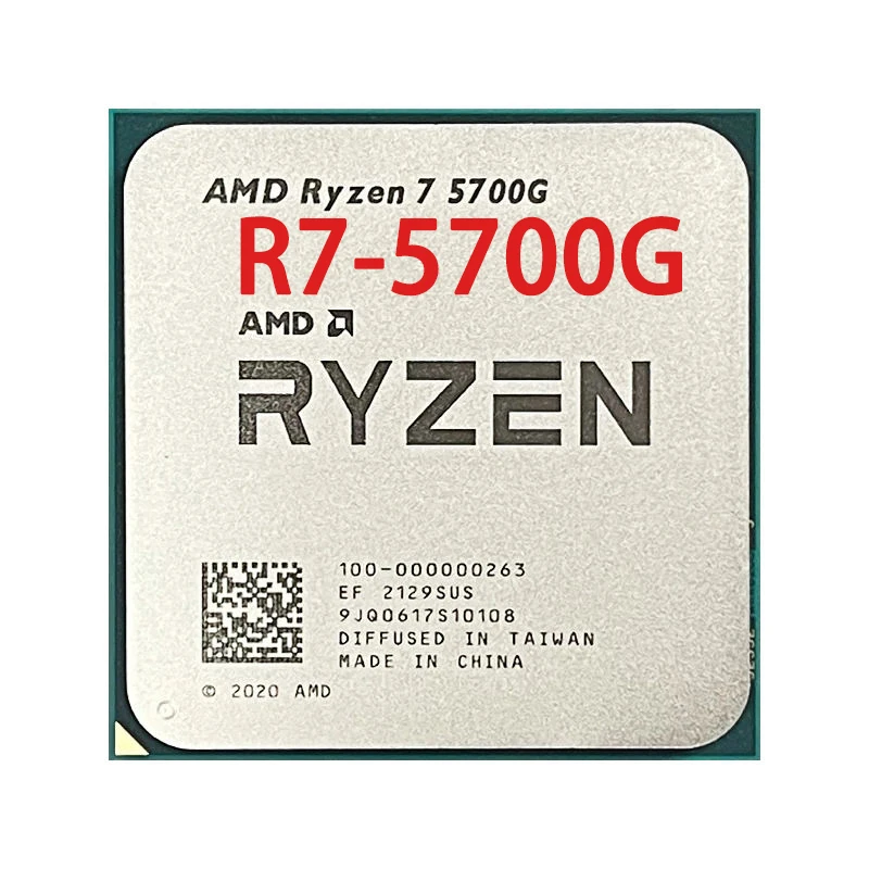 AMD Ryzen 7 5700G R7 5700G 3.8GHz Eight-Core 16-Thread 65W CPU Processor L3=16M 100-000000263 Socket AM4
AMD Ryzen 7 5700G R7 5700G 3.8GHz Eight-Core 16-Thread 65W CPU Processor L3=16M 100-000000263 Socket AM4