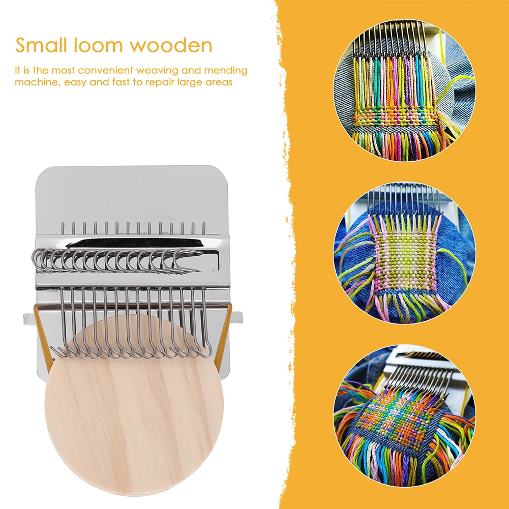 Textile Tools Mending Jeans Clothes Wooden Small Loom Fun Mending Loom Speedweve Type Weave Tool Darning Machine Loom
Textile Tools Mending Jeans Clothes Wooden Small Loom Fun Mending Loom Speedweve Type Weave Tool Darning Machine Loom