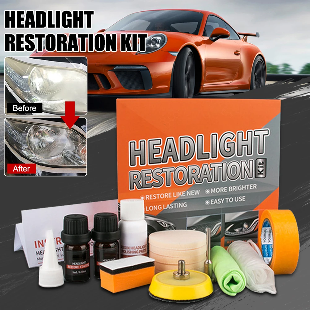 5/10/30ml Car Headlight Restorer Car Light Polishing Kit Repair Liquid Anti-Scratch Renovation Maintenance with Sponge Sandpaper
5/10/30ml Car Headlight Restorer Car Light Polishing Kit Repair Liquid Anti-Scratch Renovation Maintenance with Sponge Sandpaper