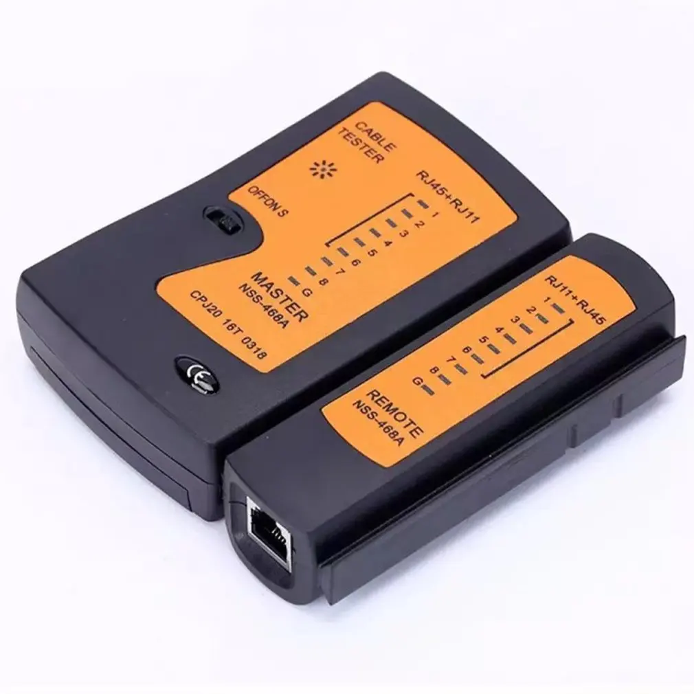 Тестер сетевого кабеля RJ45, тестер RJ11, RJ12, CAT5, UTP lan кабелей, сетевой инструмент для ремонта сети
Тестер сетевого кабеля RJ45, тестер RJ11, RJ12, CAT5, UTP lan кабелей, сетевой инструмент для ремонта сети
