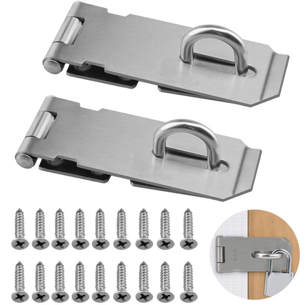 Shed Gate Latch Stainless Steel Drawer Padlock Hasp Door Clasp Lock Home Burglar-proof Bolt Door Buckle Screws Safety Padlock
Shed Gate Latch Stainless Steel Drawer Padlock Hasp Door Clasp Lock Home Burglar-proof Bolt Door Buckle Screws Safety Padlock