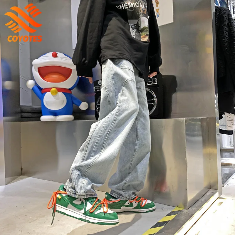 COYOTES American Street Hip-hop Vintage Jeans Men Casual Straight Leg Pants Korean Loose Wide-leg Pants Fashion Clothing
COYOTES American Street Hip-hop Vintage Jeans Men Casual Straight Leg Pants Korean Loose Wide-leg Pants Fashion Clothing