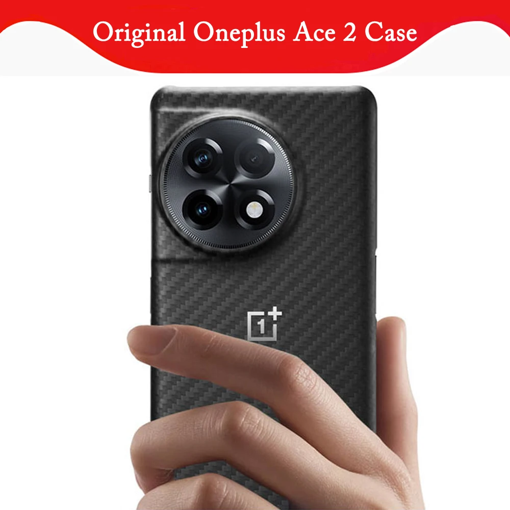 

100% Original Oneplus Ace 2 Case Carbon Fiber Bumper Black Karbon Cover Case For One Plus Ace 2 Ace2 Smartphone