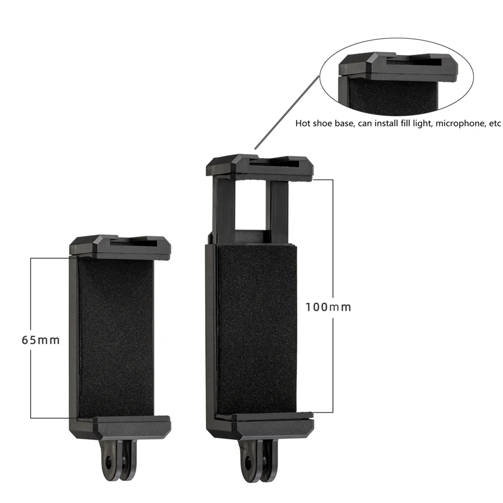 Phone Holder Clip Bracket Adapter for Smartphone Iphone Huawei Samsung Tripod 1/4 inch Nut Hole Gopro Selfie Stick Accessories
Phone Holder Clip Bracket Adapter for Smartphone Iphone Huawei Samsung Tripod 1/4 inch Nut Hole Gopro Selfie Stick Accessories