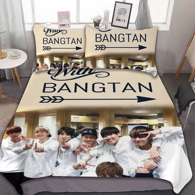 Комплекты постельного белья Kpop Bangtan Boys размер США/Европа/Великобритания