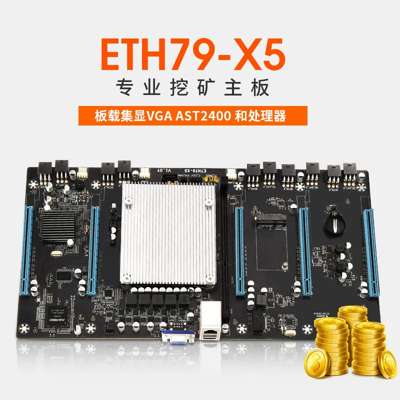 New ETH79-X5 Motherboard Supports 3060 Graphics Card 65mm Pitch Ddr3 Notebook Memory with VGA Interface
New ETH79-X5 Motherboard Supports 3060 Graphics Card 65mm Pitch Ddr3 Notebook Memory with VGA Interface