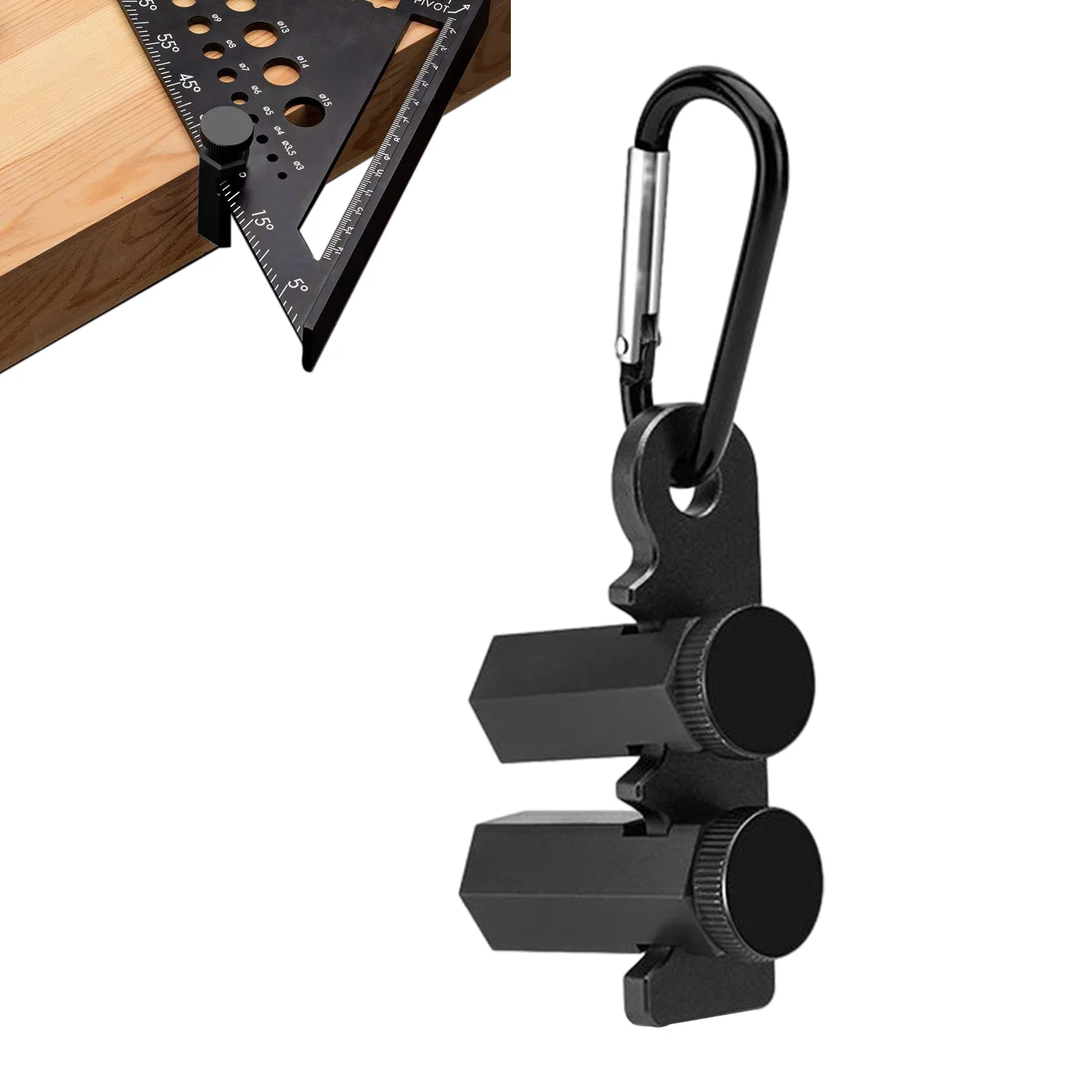 Tall Stair Gauge With Holder Carabiner Aluminum Alloy Framed Square Stair Gauge Knobs Tool Woodworking Square Layout Fixture
Tall Stair Gauge With Holder Carabiner Aluminum Alloy Framed Square Stair Gauge Knobs Tool Woodworking Square Layout Fixture