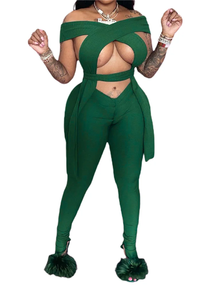 CHRONSTYLE Off Shoulder Hollow Out Irregular Tank Crop Tops High Waist Leggings Pencil Pants Sexy Women 2 Pieces Set 2022 Summer
CHRONSTYLE Off Shoulder Hollow Out Irregular Tank Crop Tops High Waist Leggings Pencil Pants Sexy Women 2 Pieces Set 2022 Summer