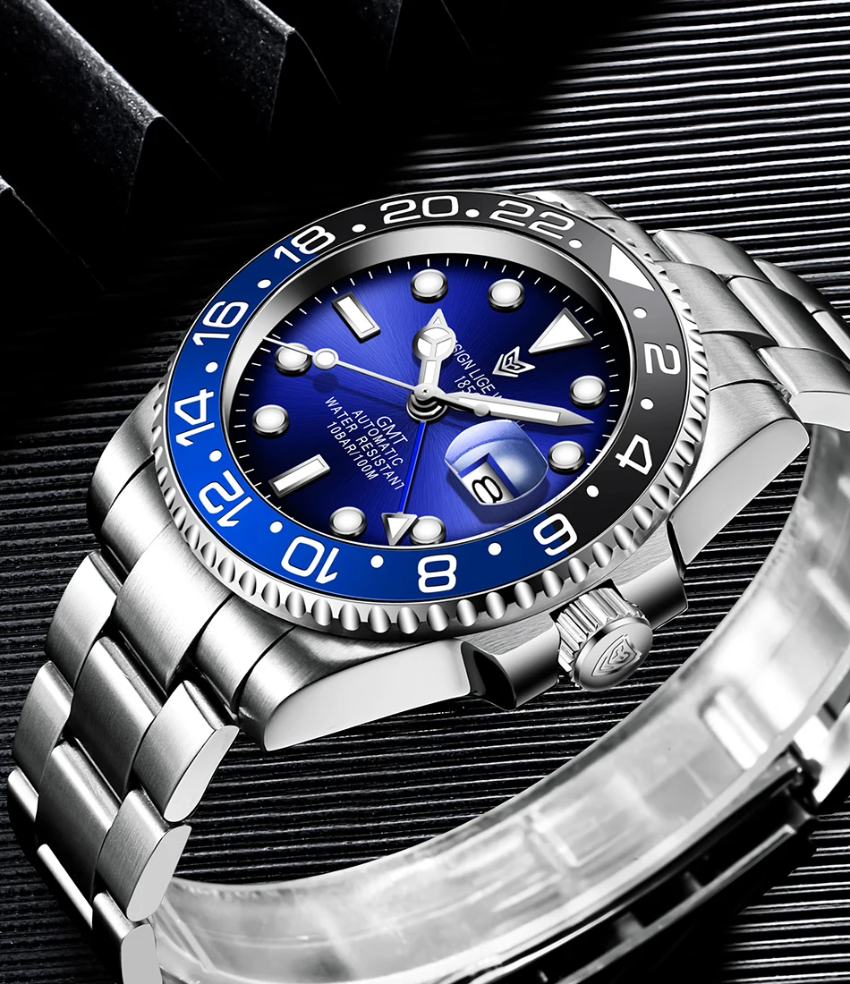 LIGE Deep Waterproof Watch Men's Business Leisure Fashion Sports Watch GMT Clock
LIGE Deep Waterproof Watch Men's Business Leisure Fashion Sports Watch GMT Clock