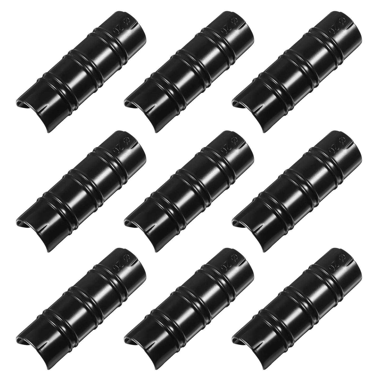 

30pcs Greenhouse Frame Pipe Clamps Garden Tube Clamps Plastic Snap Pipe Clips Tube Clamps (Black)