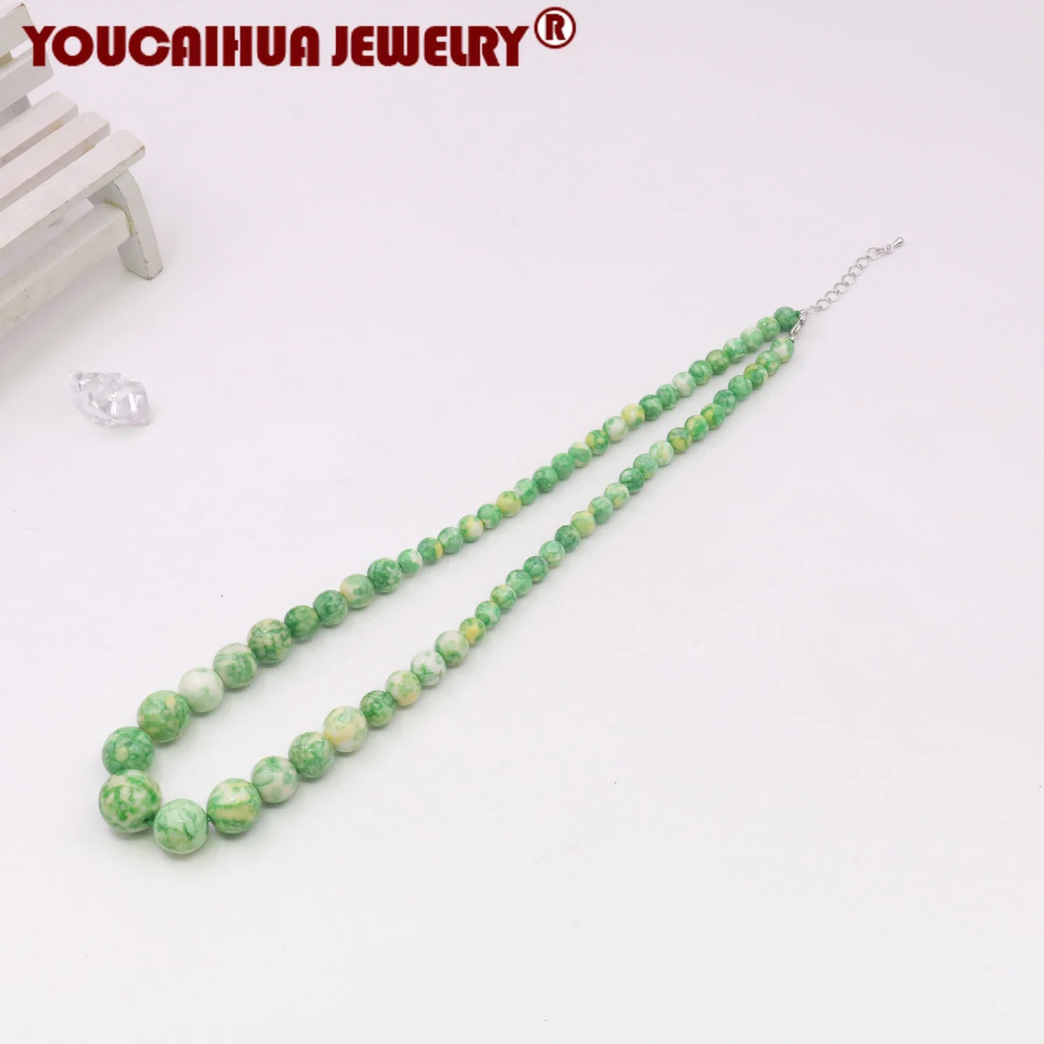 6-14mm New Green Rainbow Turquoise Jades Chalcedony Tower Necklace,5 cm Extension Chain, Gift for Women Birthday/Festival 16inch
6-14mm New Green Rainbow Turquoise Jades Chalcedony Tower Necklace,5 cm Extension Chain, Gift for Women Birthday/Festival 16inch