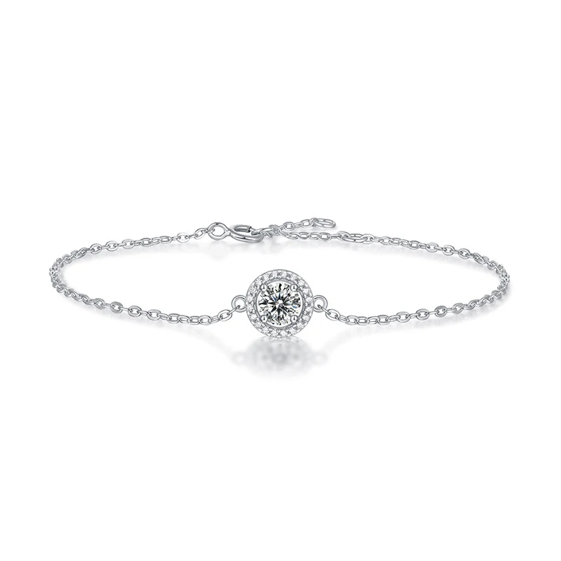 925 Sterling Silver 0.5 Ct Moissanite Bracelet Women's Engagement Anniversary Cute Romantic Gift
925 Sterling Silver 0.5 Ct Moissanite Bracelet Women's Engagement Anniversary Cute Romantic Gift