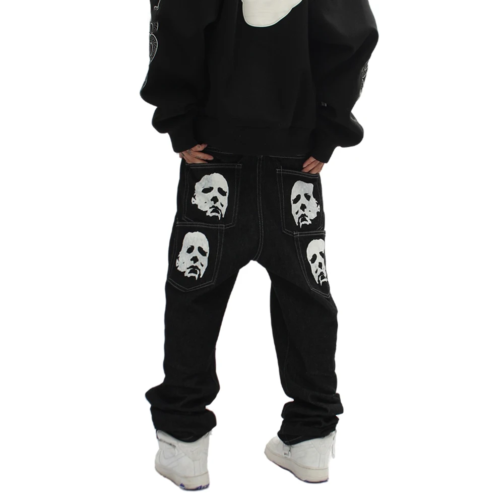 Spoof Portrait Print Men's Jeans Multiple Pockets Graphic Print Baggy Punk Rock Jeans 2022 Harajuku Loose Jean Trousers Black
Spoof Portrait Print Men's Jeans Multiple Pockets Graphic Print Baggy Punk Rock Jeans 2022 Harajuku Loose Jean Trousers Black