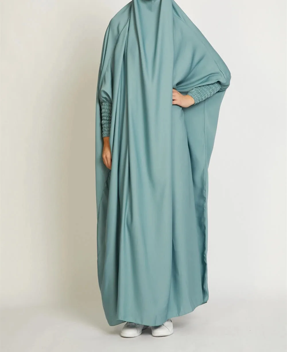 Muslim Women Jilbab One-piece Prayer Dress Hooded Abaya Smocking Sleeve Islamic Clothing Dubai Saudi Black Robe Turkish Modesty
Muslim Women Jilbab One-piece Prayer Dress Hooded Abaya Smocking Sleeve Islamic Clothing Dubai Saudi Black Robe Turkish Modesty
