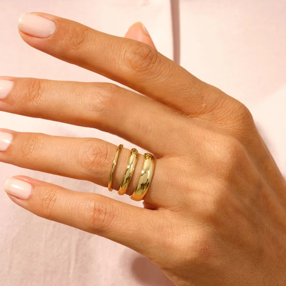 Orazio Women's Stainless Steel Rings 14k Gold Classic Fashion Charm Waterproof Fidget Ring Beautiful Jewelry For Girls Wholesale
Orazio Women's Stainless Steel Rings 14k Gold Classic Fashion Charm Waterproof Fidget Ring Beautiful Jewelry For Girls Wholesale