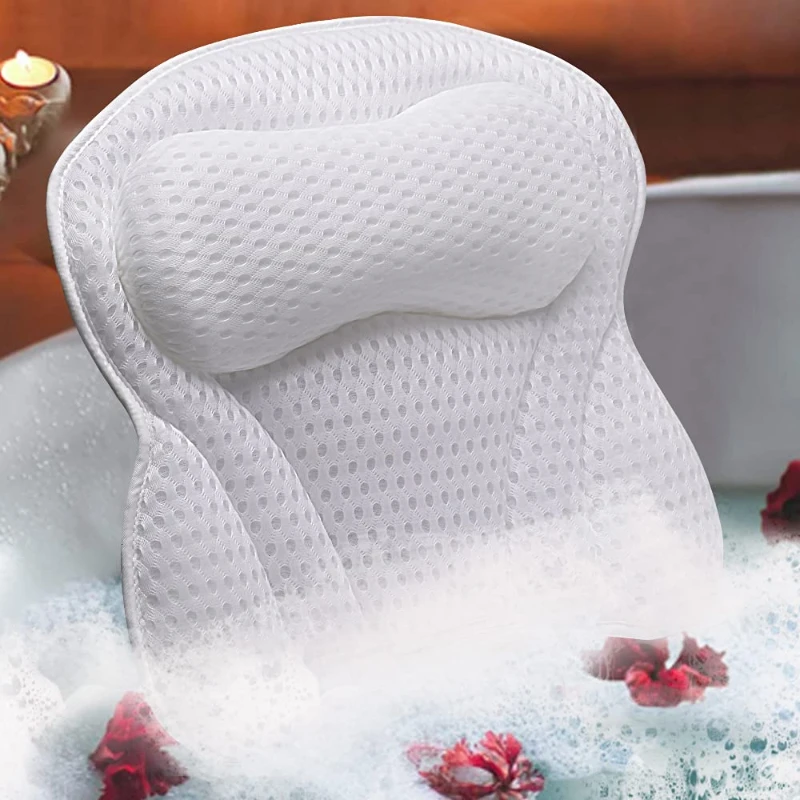 Luxury Bath Pillow,Ergonomic Bathtub Spa Pillow with 4D Air Mesh Technology and 6 Suction Cups,Support for Head,Back,Shoulder an
Luxury Bath Pillow,Ergonomic Bathtub Spa Pillow with 4D Air Mesh Technology and 6 Suction Cups,Support for Head,Back,Shoulder an