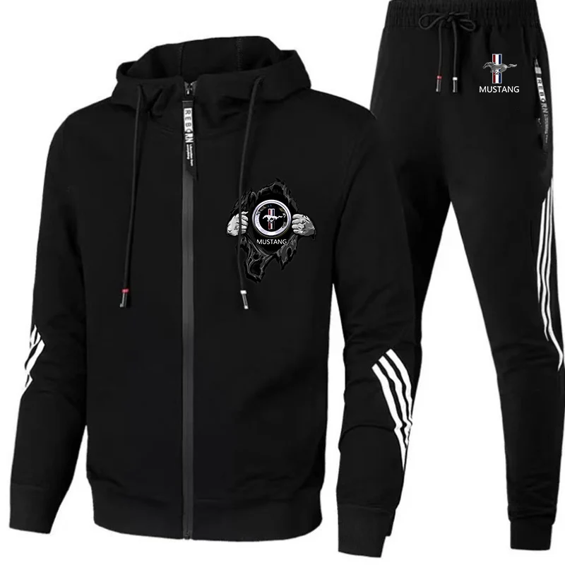 2022 Mustang Print Spring Autumn Mens Hoodies Sweatpants Man's Comfortable Cotton Trousers Sport Suit Set clothes
2022 Mustang Print Spring Autumn Mens Hoodies Sweatpants Man's Comfortable Cotton Trousers Sport Suit Set clothes