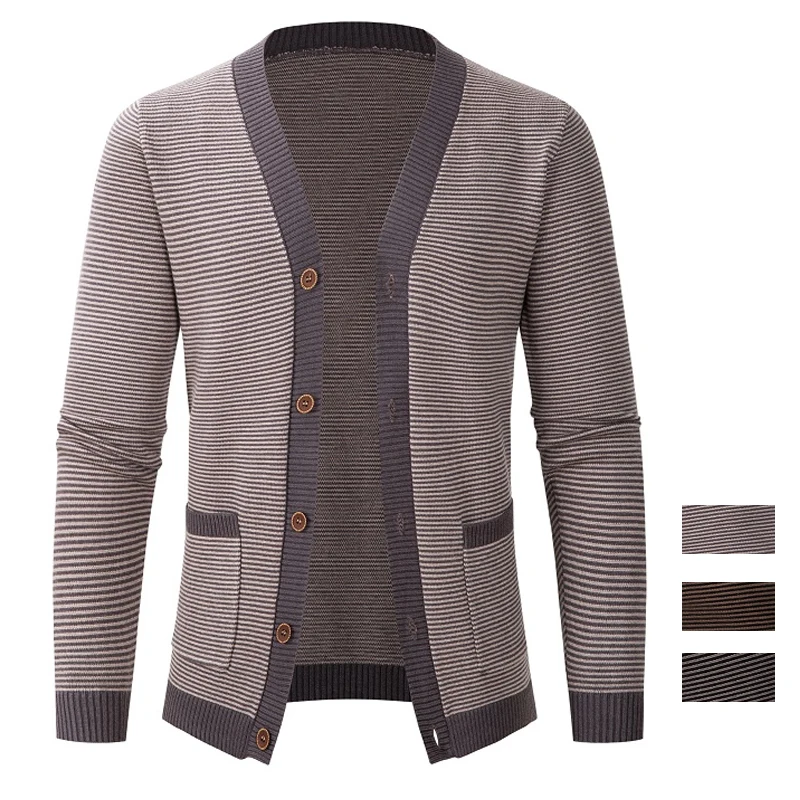 Autumn and Winter 2022 New Men's Fashion Knitting Versatile Solid Color Handsome Stripe Middle Youth Fashion Cardigan Top
Autumn and Winter 2022 New Men's Fashion Knitting Versatile Solid Color Handsome Stripe Middle Youth Fashion Cardigan Top