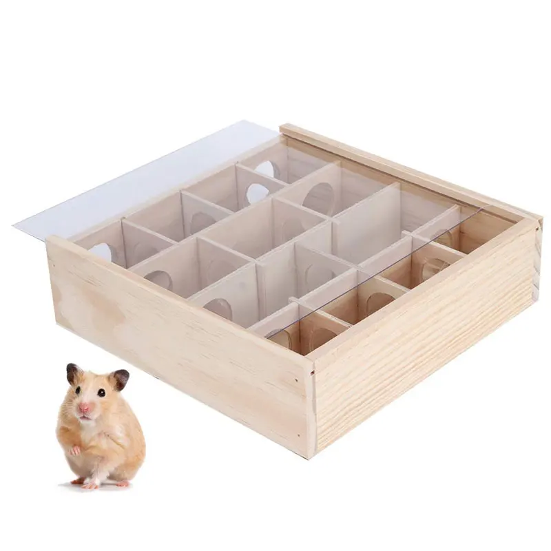Natural Wooden Maze Tunnel Hamster Toys Pet Play Animal Hut Play Training Toys Small Pet Cage with Cover Small Animals Supplies
Natural Wooden Maze Tunnel Hamster Toys Pet Play Animal Hut Play Training Toys Small Pet Cage with Cover Small Animals Supplies