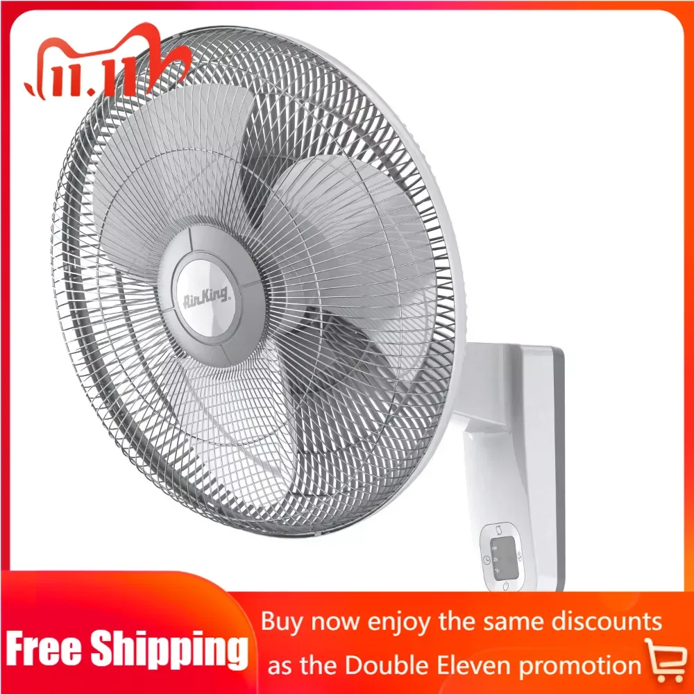 

16" Commercial Grade Oscillating Wall-Mount Fan With Remote Fans for Home Mounted Powerful Free Shipping Circulator wall fan