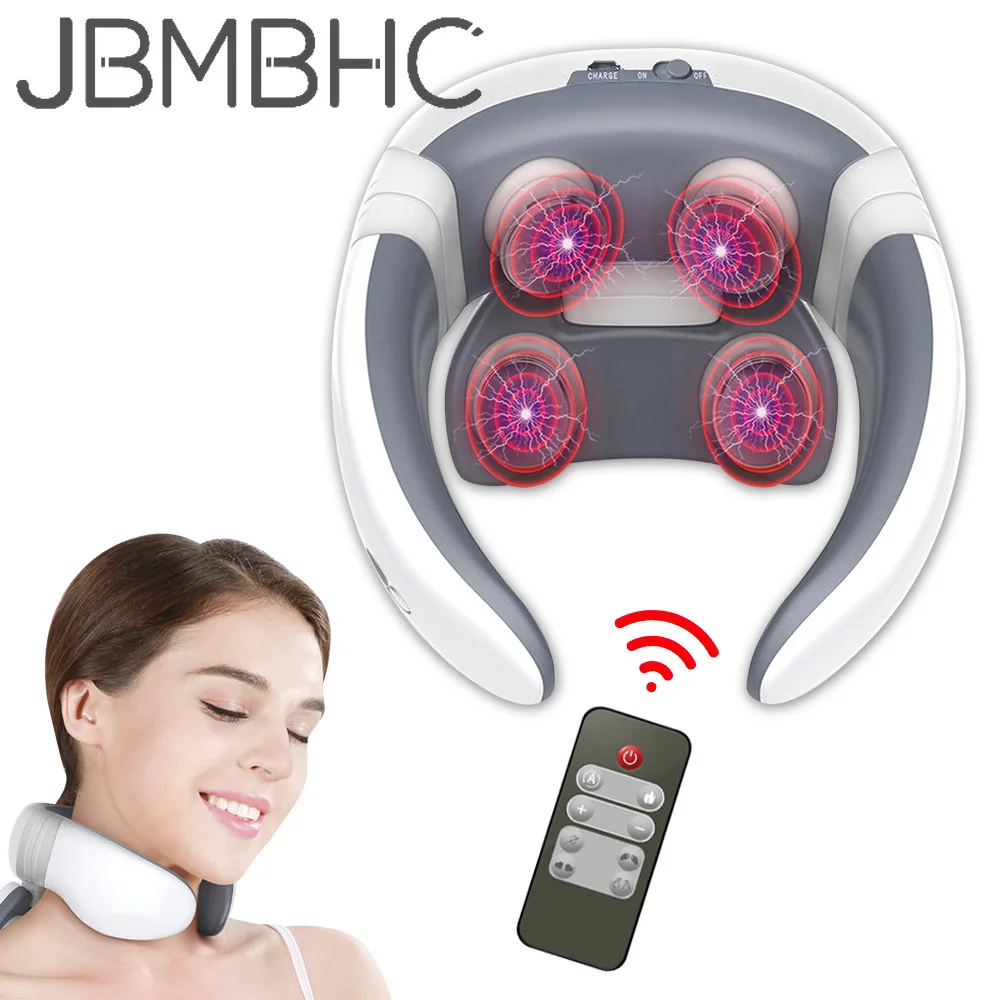 

Shiatsu Back and Neck Massager Cervical Massager Portable Tens Low Frequency Pulse Vibrating Kneading Physiotherapy Massage Tool