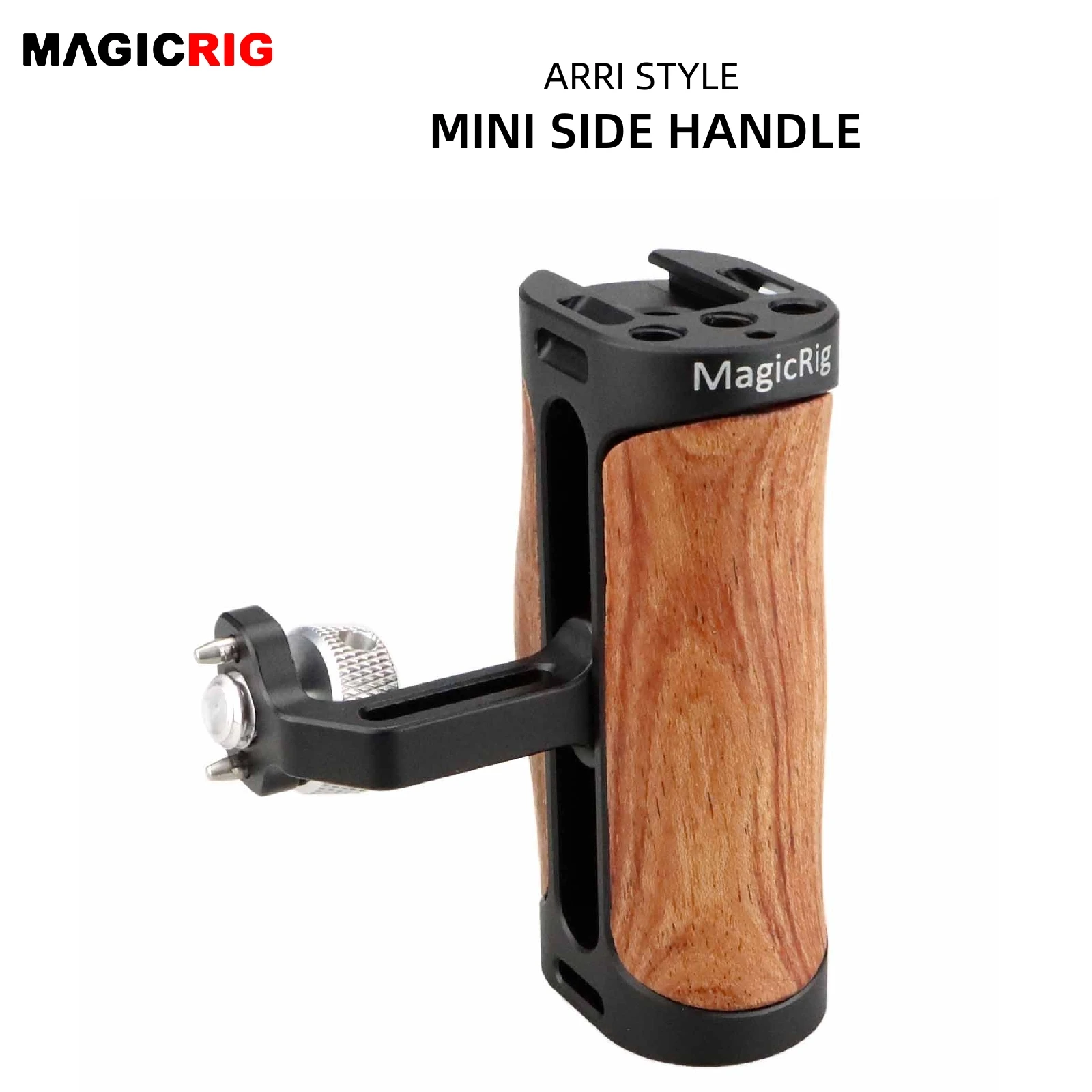 MAGICRIG Universal Camera Cage ARRI Locating Side Handle for Sony/Canon/Nikon Camera Wooden Mini Handgrip Cold Shoe Mount 
MAGICRIG Universal Camera Cage ARRI Locating Side Handle for Sony/Canon/Nikon Camera Wooden Mini Handgrip Cold Shoe Mount