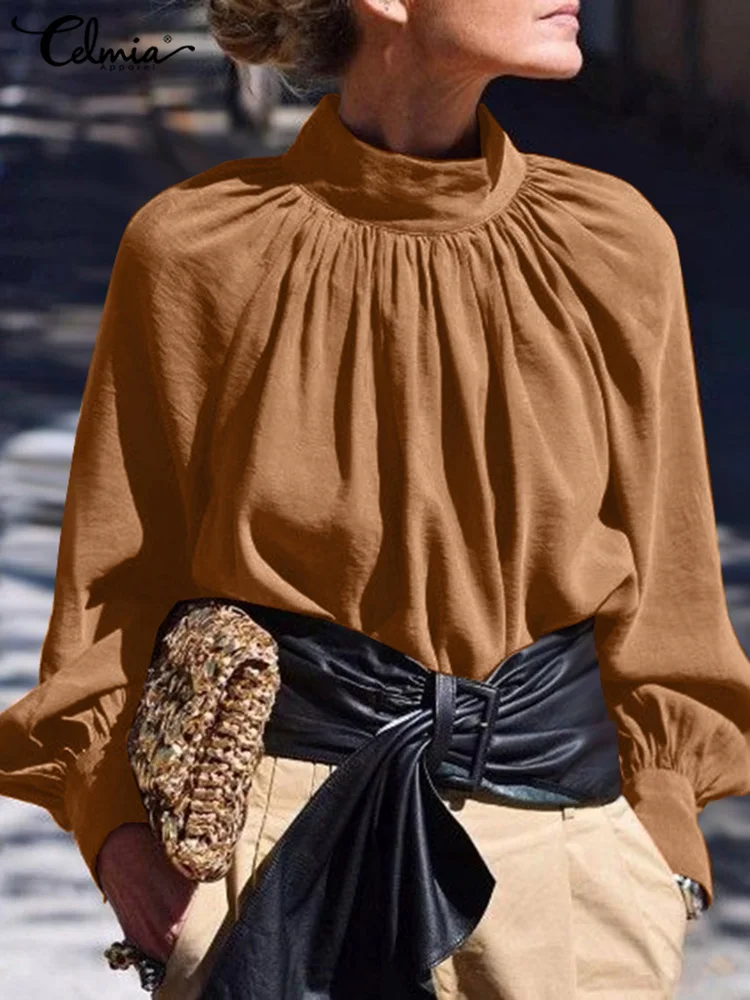 Блузка Celmia Женская с длинным рукавом-фонариком, Элегантная Модная плиссированная Однотонная рубашка с воротником-стойкой, на пуговицах сза...
Блузка Celmia Женская с длинным рукавом-фонариком, Элегантная Модная плиссированная Однотонная рубашка с воротником-стойкой, на пуговицах сза...