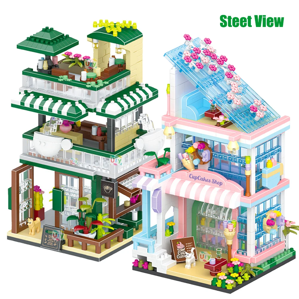 City Street View Creative House Flower Store Bar Coffee Cake Shop Architecture Building Block Diamond Bricks Sets Toys for Girls
City Street View Creative House Flower Store Bar Coffee Cake Shop Architecture Building Block Diamond Bricks Sets Toys for Girls