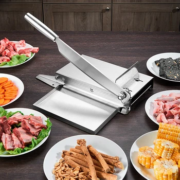 Commercial Manual Rib Cutter Bone Chopping Machine Steak Lamb Chops Guillotine Cutting Kitchen Tool