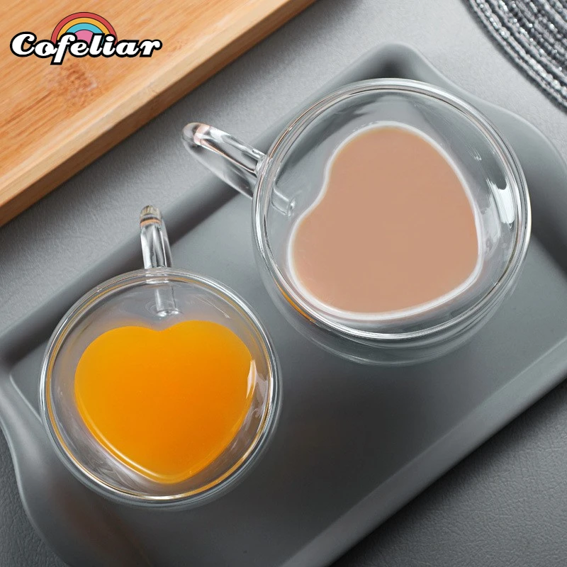 1/2PCS Heart Love Shaped Glass Mug Couple Cups Double Wall Cup Heat Resistant Tea Beer Mugs Milk Coffee Cup Gift Drinkware
1/2PCS Heart Love Shaped Glass Mug Couple Cups Double Wall Cup Heat Resistant Tea Beer Mugs Milk Coffee Cup Gift Drinkware