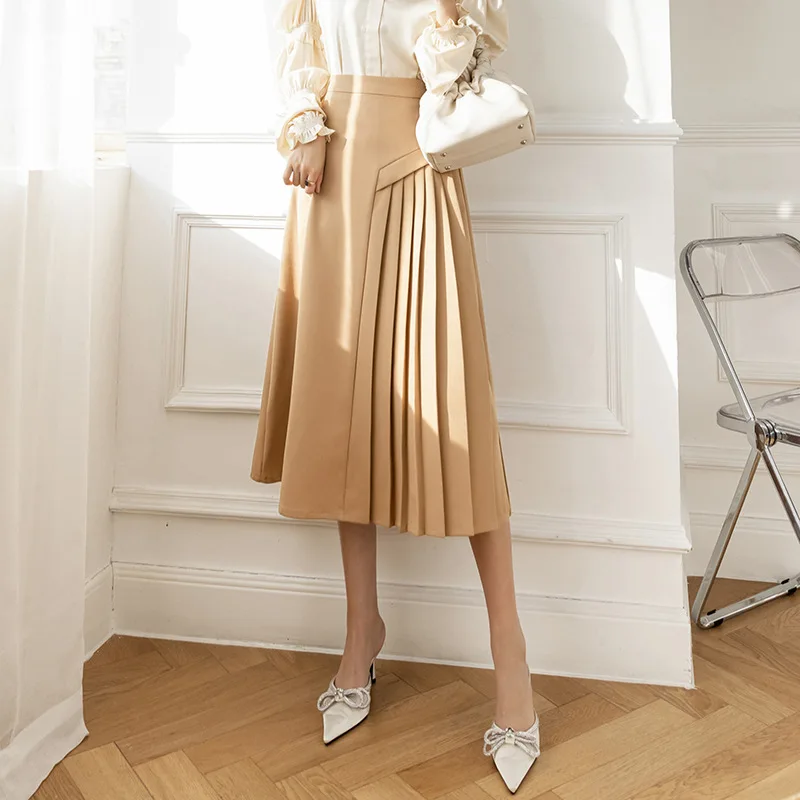 Skirts Asymmetrical Crotch Covering A-line2022 New French Niche Pleated Slim Fold A-line
Skirts Asymmetrical Crotch Covering A-line2022 New French Niche Pleated Slim Fold A-line