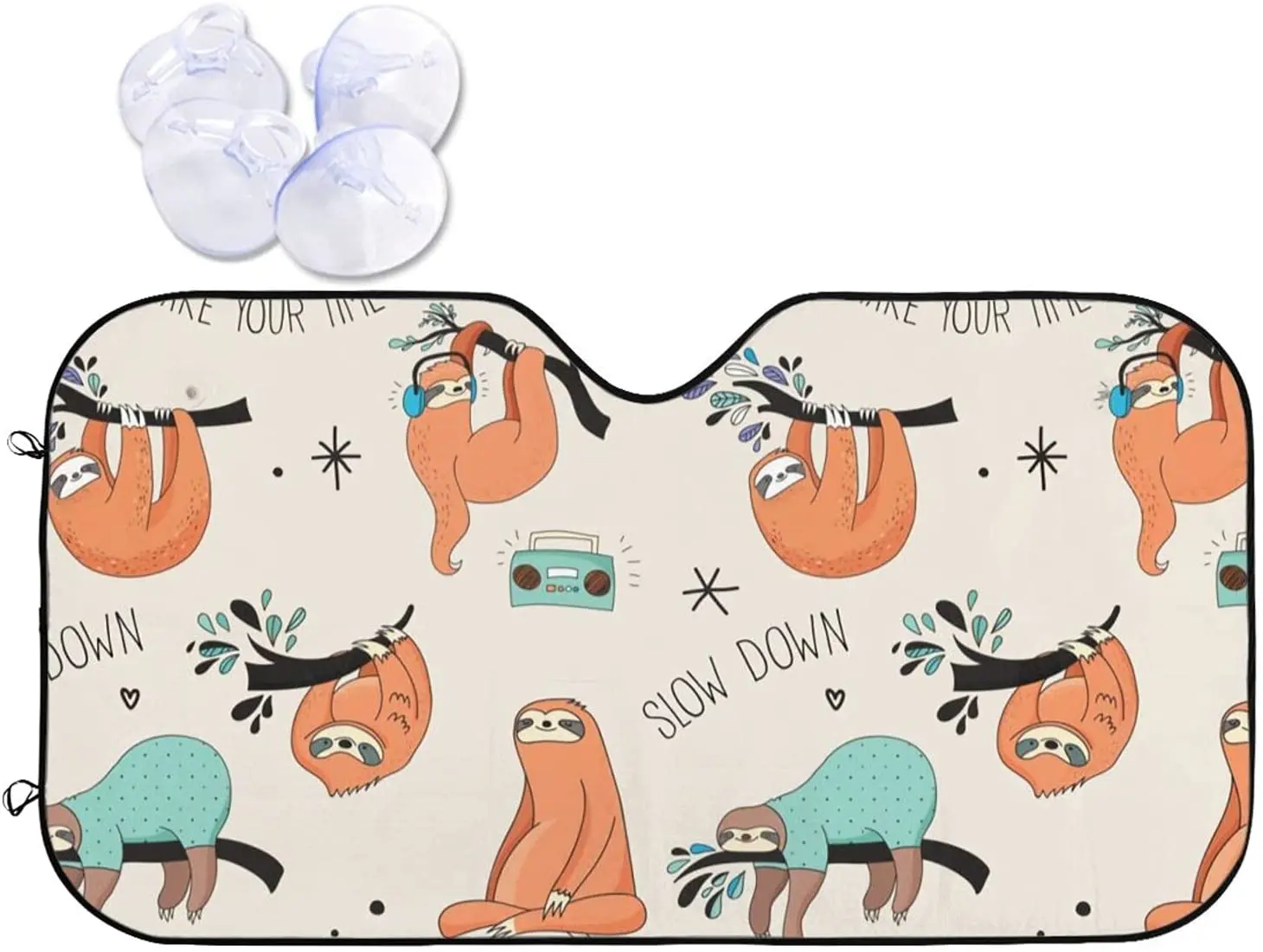 Cute Sloths Windshield Sun Shade Protector Car Sunshade Blocks UV Rays Sun Visor (55" x 29.9")
Cute Sloths Windshield Sun Shade Protector Car Sunshade Blocks UV Rays Sun Visor (55" x 29.9")