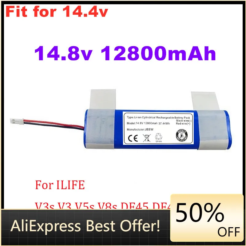 Echte 14,8 V12800mah 18650 Lithium-Batterie Für ILIFE V3s Pro, V50, V5s Pro, V8s, x750 Roboter-staubsauger Batterie
Echte 14,8 V12800mah 18650 Lithium-Batterie Für ILIFE V3s Pro, V50, V5s Pro, V8s, x750 Roboter-staubsauger Batterie