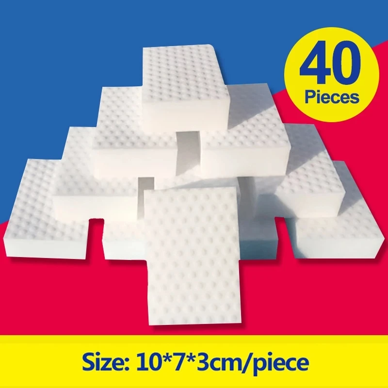 ZhangJi 40 Pcs Melamine Sponge Compressed Magic Erasers Shoes Kitchen Bathroom Multi-function Cleaning Tools Quality Supplier
ZhangJi 40 Pcs Melamine Sponge Compressed Magic Erasers Shoes Kitchen Bathroom Multi-function Cleaning Tools Quality Supplier