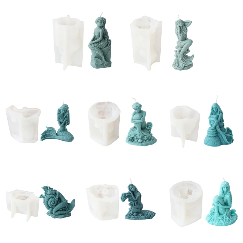 Silicone Mold Mermaid Candle Mould for shell Conch Soap Resin Plaster CandlesMak T84E
Silicone Mold Mermaid Candle Mould for shell Conch Soap Resin Plaster CandlesMak T84E