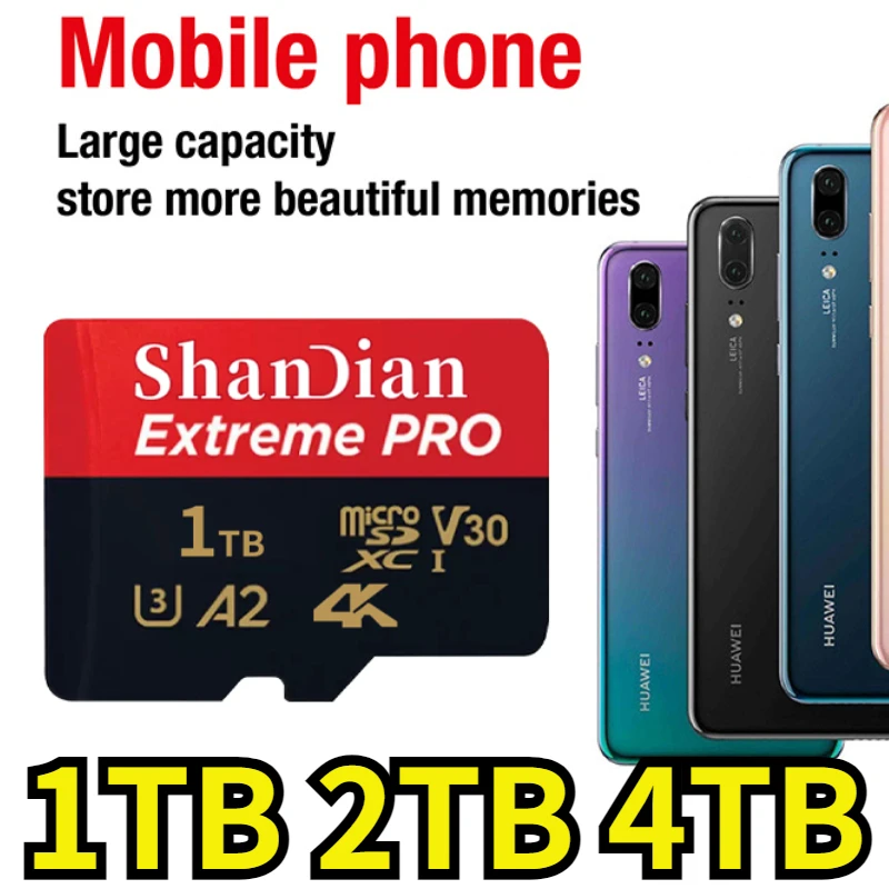 2TB Micro SD Card High Speed 1TB Mini Card 512GB TF Flash Card Extrem Pro Memory Card for Smartphone/camera with Free Adapter
2TB Micro SD Card High Speed 1TB Mini Card 512GB TF Flash Card Extrem Pro Memory Card for Smartphone/camera with Free Adapter