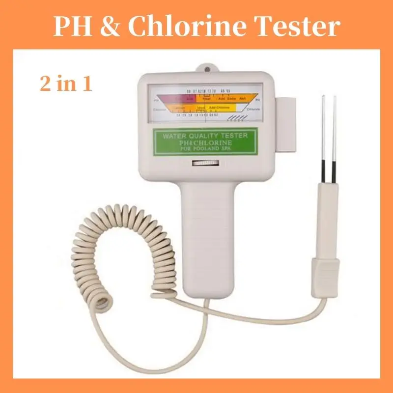 2 in 1 PH & Chlorine Meter Tester PC-101 PH Tester Chlorine Water Quality Testing Device CL2 Measuring Tool For Pool Aquarium
2 in 1 PH & Chlorine Meter Tester PC-101 PH Tester Chlorine Water Quality Testing Device CL2 Measuring Tool For Pool Aquarium