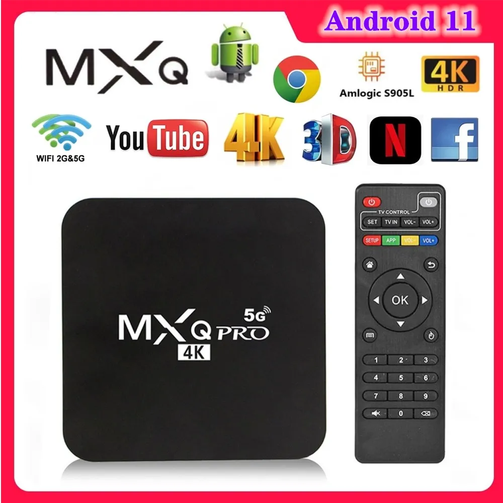 2022 MXQ PRO 4K 5G Android 11.0 Smart Set Top Box 2.4G&5G WiFi S905 CPU 4K HD 3D 1080P For Youtube Smart Media Player TV Box
2022 MXQ PRO 4K 5G Android 11.0 Smart Set Top Box 2.4G&5G WiFi S905 CPU 4K HD 3D 1080P For Youtube Smart Media Player TV Box