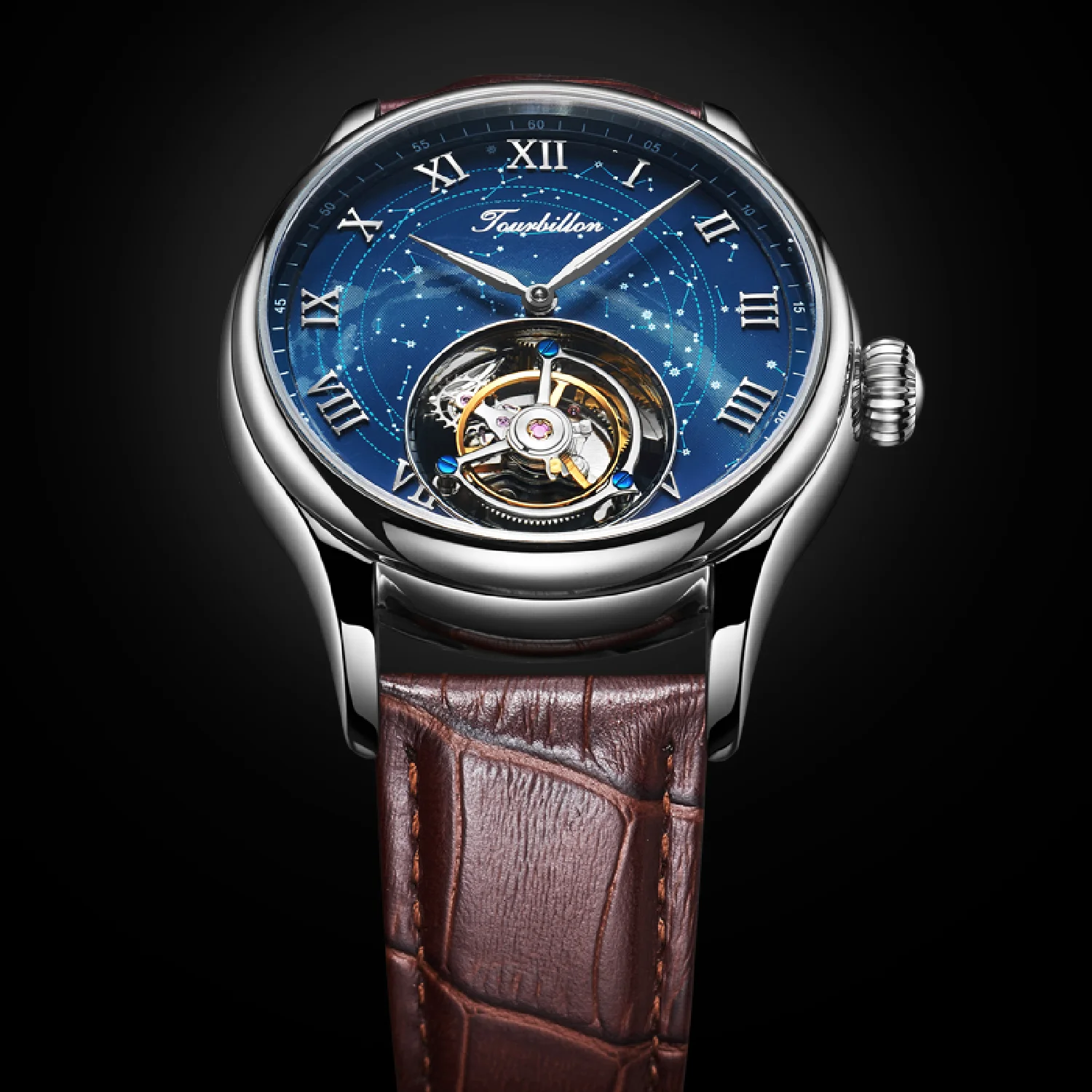 AESOP Special Tourbillon Watch Men's Mechanical Watches Starry Sky Pattern 2021 New Clock Gift for Friends relogio masculino
AESOP Special Tourbillon Watch Men's Mechanical Watches Starry Sky Pattern 2021 New Clock Gift for Friends relogio masculino