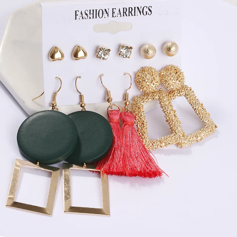Fashion Earrings Set Geometric Metal Acrylic Sheet Earrings Set For Women Earing Jewelry Gold Color Earings Kolczyki CF2529
Fashion Earrings Set Geometric Metal Acrylic Sheet Earrings Set For Women Earing Jewelry Gold Color Earings Kolczyki CF2529