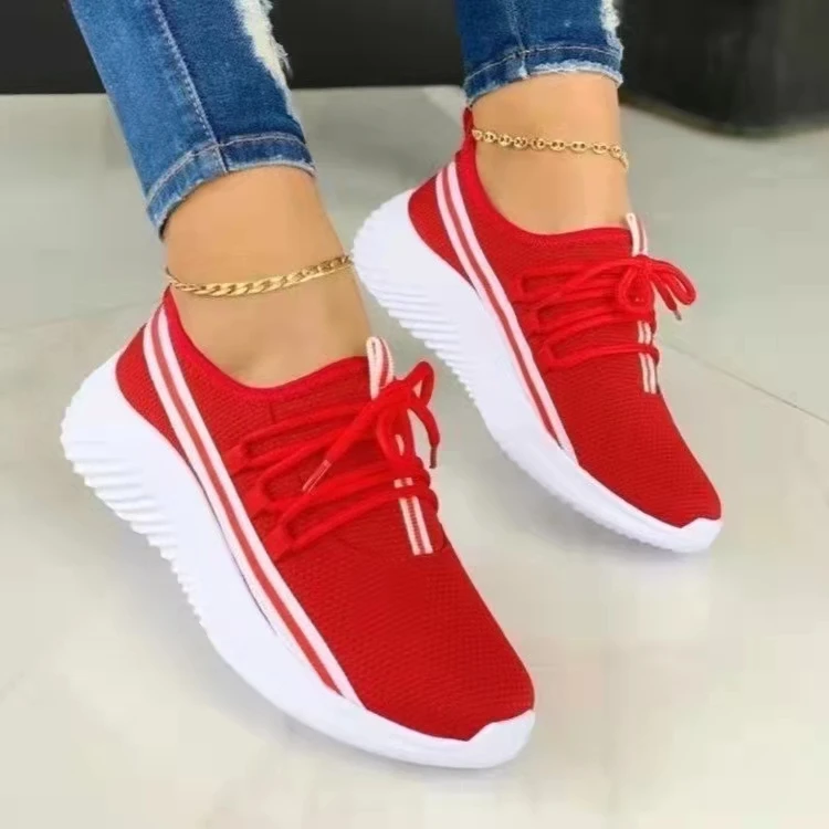 Summer Sneakers Women Knit Shoes Lace Up Solid Color Female Sport Outdoor Breathable Mesh Casual Shoes Zapatillas Mujer
Summer Sneakers Women Knit Shoes Lace Up Solid Color Female Sport Outdoor Breathable Mesh Casual Shoes Zapatillas Mujer