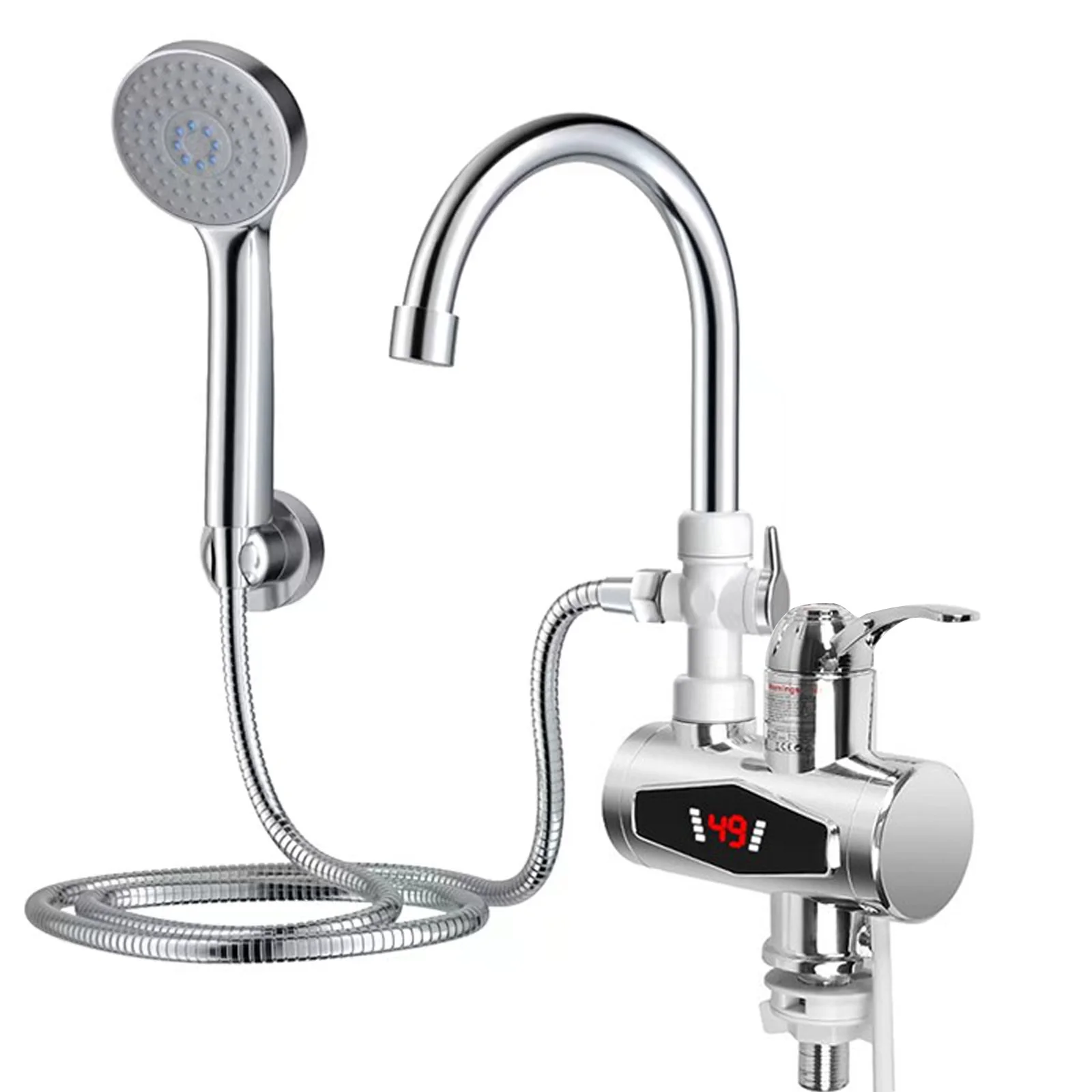 Hot Water Tap Shower Set Bathroom Kitchen Heater Stainless Steel Constant Temperature Crystal Display Accessories
Hot Water Tap Shower Set Bathroom Kitchen Heater Stainless Steel Constant Temperature Crystal Display Accessories