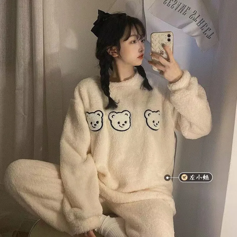 Коралловая фланелевая зимняя одежда для сна, длинный женский комплект, пижамы, бархатные осенние пижамы, теплые комплекты с тонким рукавом ...
Коралловая фланелевая зимняя одежда для сна, длинный женский комплект, пижамы, бархатные осенние пижамы, теплые комплекты с тонким рукавом ...
