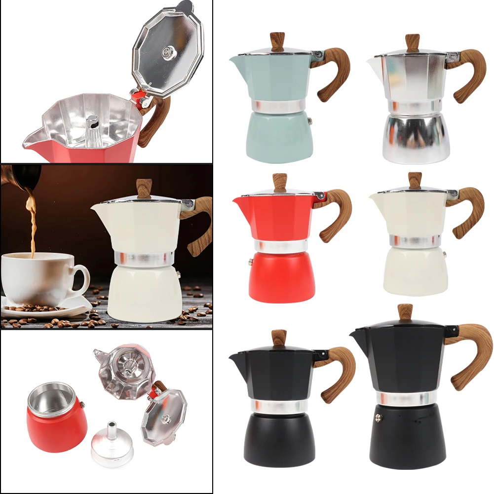 150ml/300ml Stovetop Espresso Brewer Italian Coffee Maker Moka Mocha Pot Coffee Brewing Accessories Gifts Easy to Operate
150ml/300ml Stovetop Espresso Brewer Italian Coffee Maker Moka Mocha Pot Coffee Brewing Accessories Gifts Easy to Operate